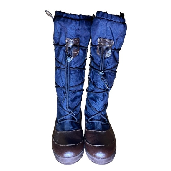 Lands End‎ blue tall lace-up boots #393496 size 10B - Picture 7 of 11